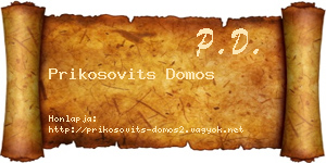 Prikosovits Domos névjegykártya